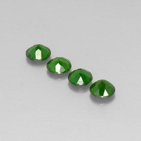 캐럿 천연 그린 크롬 디옵사이드 보석, 라운드 컷, 6.00 mm, VS