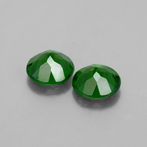 캐럿 천연 그린 크롬 디옵사이드 보석, 라운드 컷, 5.97 mm, VS
