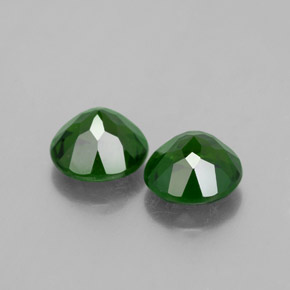 캐럿 천연 그린 크롬 디옵사이드 보석, 라운드 컷, 5.99 mm, VS