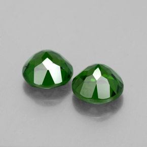 캐럿 천연 그린 크롬 디옵사이드 보석, 라운드 컷, 6.12 mm, VVS-VS