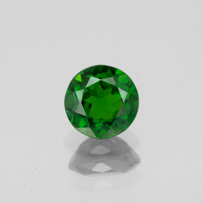 0.85캐럿 천연 그린 크롬 디옵사이드, 라운드 컷, 5.84 mm, VS