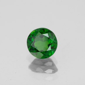0.85캐럿 천연 그린 크롬 디옵사이드, 라운드 컷, 5.84 mm, VS