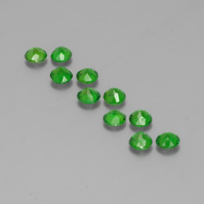 캐럿 천연 그린 크롬 디옵사이드 보석, 라운드 컷, 3.81 mm, VS