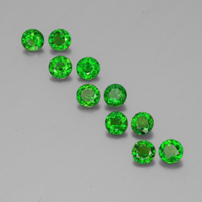 캐럿 천연 그린 크롬 디옵사이드 보석, 라운드 컷, 3.90 mm, VS