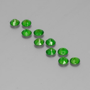 캐럿 천연 그린 크롬 디옵사이드 보석, 라운드 컷, 3.90 mm, VS