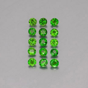 캐럿 천연 그린 크롬 디옵사이드 보석, 라운드 컷, 3.77 mm, VS