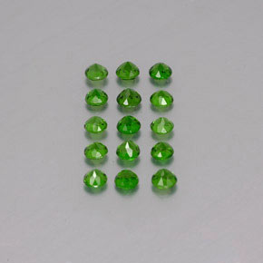 캐럿 천연 그린 크롬 디옵사이드 보석, 라운드 컷, 3.77 mm, VS