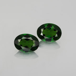 캐럿 천연 그린 크롬 디옵사이드 보석, 타원형 컷, 7.9×6 mm, VVS-VS