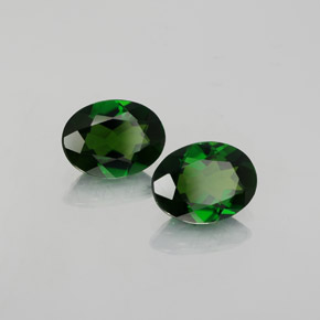 캐럿 천연 그린 크롬 디옵사이드 보석, 타원형 컷, 7.9×6 mm, VVS-VS