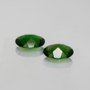 캐럿 천연 그린 크롬 디옵사이드 보석, 타원형 컷, 7.9×5.9 mm, VVS-VS