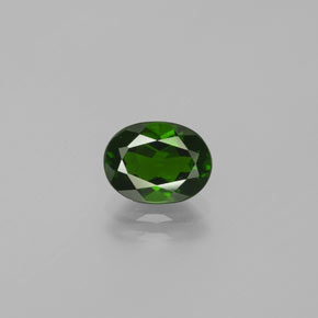 1.54캐럿 천연 그린 크롬 디옵사이드, 타원형 컷, 8.2×6.2 mm, VVS