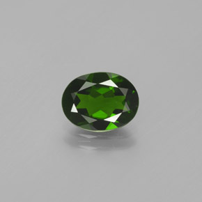 1.68캐럿 천연 그린 크롬 디옵사이드, 타원형 컷, 9×7 mm, VS