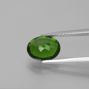 1.68캐럿 천연 그린 크롬 디옵사이드, 타원형 컷, 9×7 mm, VS