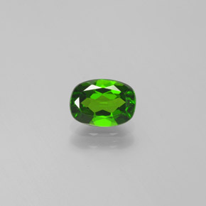0.94캐럿 천연 그린 크롬 디옵사이드, 쿠션 컷, 7.1×5.1 mm, VVS