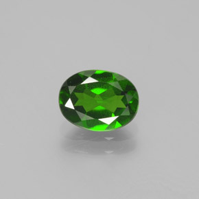 1.39캐럿 천연 그린 크롬 디옵사이드, 타원형 컷, 8×6.1 mm, VS