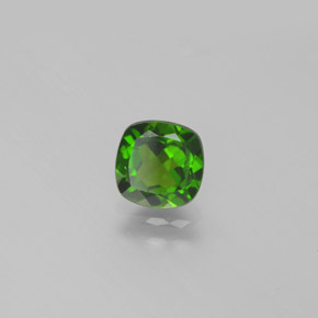 1.06캐럿 천연 그린 크롬 디옵사이드, 쿠션 컷, 6.1×6 mm, VS