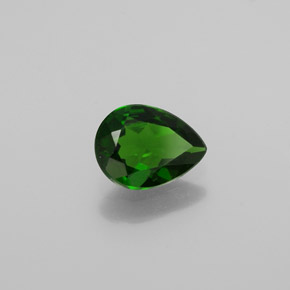 0.89캐럿 천연 그린 크롬 디옵사이드, 배 모양, 7.8×6 mm, VVS-VS