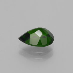 1.13캐럿 천연 그린 크롬 디옵사이드, 배 모양, 7.9×5.8 mm, VVS