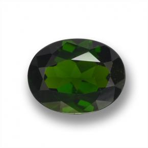 2.09캐럿 천연 그린 크롬 디옵사이드, 타원형 컷, 9.1×7 mm, VS