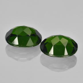 캐럿 천연 그린 크롬 디옵사이드 보석, 타원형 컷, 9.2×7 mm, VS
