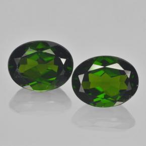 4.37캐럿 천연 그린 크롬 디옵사이드 보석, 타원형 컷, 9.2×7.1 mm, VS