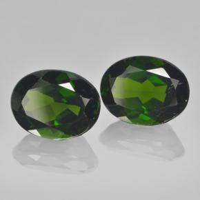 4.37캐럿 천연 그린 크롬 디옵사이드 보석, 타원형 컷, 9.2×7.1 mm, VS