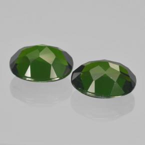 4.37캐럿 천연 그린 크롬 디옵사이드 보석, 타원형 컷, 9.2×7.1 mm, VS