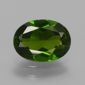 1.19캐럿 천연 그린 크롬 디옵사이드, 타원형 컷, 8.1×6 mm, VS