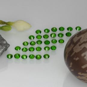2.15캐럿 천연 그린 크롬 디옵사이드 보석, 라운드 컷, 2.44 mm, VS