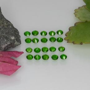 1.39캐럿 천연 그린 크롬 디옵사이드 보석, 라운드 컷, 2.40 mm, VS-SI