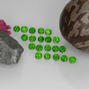 1.43캐럿 천연 그린 크롬 디옵사이드 보석, 라운드 컷, 2.50 mm, VS-SI