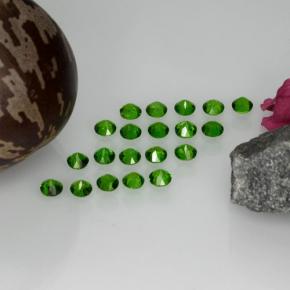1.43캐럿 천연 그린 크롬 디옵사이드 보석, 라운드 컷, 2.50 mm, VS-SI