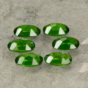 1.52캐럿 천연 그린 크롬 디옵사이드 보석, 타원형 컷, 5.1×3 mm, VS
