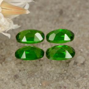 1.11캐럿 천연 밝은 포레스트 그린 크롬 디옵사이드 보석, 타원형 컷, 5×2.9 mm, VS