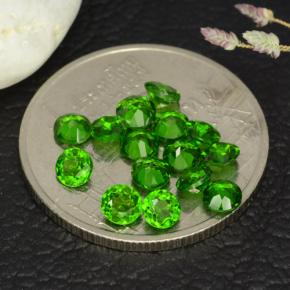 1.77캐럿 천연 밝은 그린 크롬 디옵사이드 보석, 라운드 컷, 3.11 mm, VS