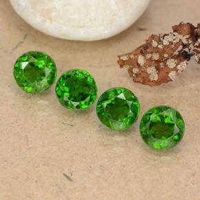 2.32캐럿 천연 미디엄-다크 그린 크롬 디옵사이드 보석, 라운드 컷, 4.90 mm, VS