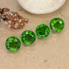 2.32캐럿 천연 미디엄-다크 그린 크롬 디옵사이드 보석, 라운드 컷, 4.90 mm, VS