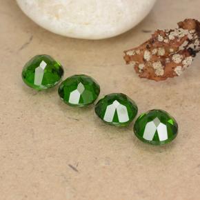 2.32캐럿 천연 미디엄-다크 그린 크롬 디옵사이드 보석, 라운드 컷, 4.90 mm, VS