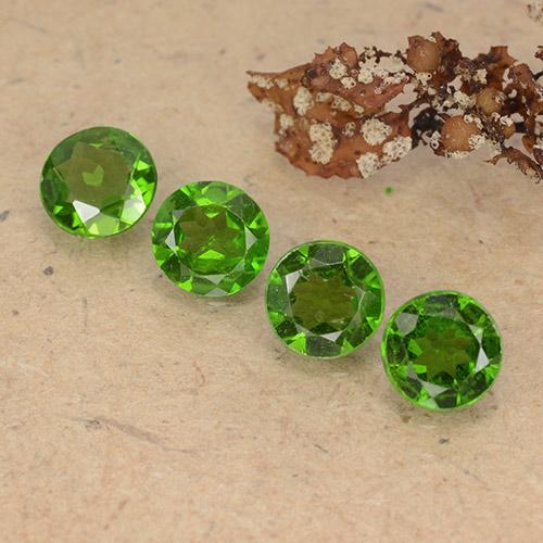 1.87캐럿 천연 미디엄-다크 그린 크롬 디옵사이드 보석, 라운드 컷, 4.96 mm, VS