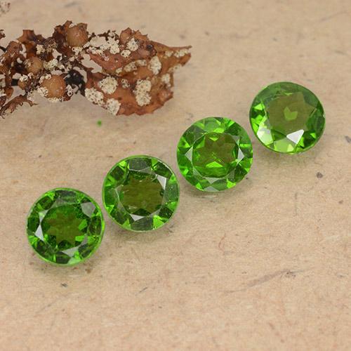 1.87캐럿 천연 미디엄-다크 그린 크롬 디옵사이드 보석, 라운드 컷, 4.96 mm, VS