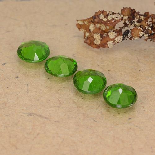 1.87캐럿 천연 미디엄-다크 그린 크롬 디옵사이드 보석, 라운드 컷, 4.96 mm, VS