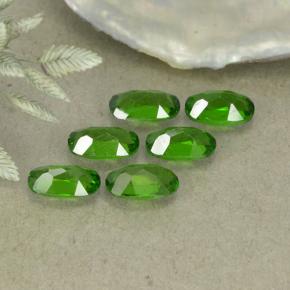 1.42캐럿 천연 미디엄-다크 그린 크롬 디옵사이드 보석, 타원형 컷, 5×3 mm, VS-SI