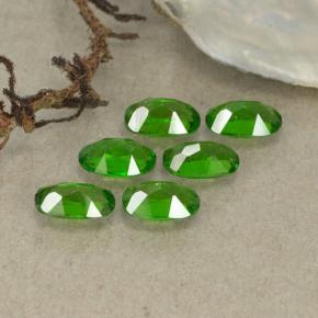 1.48캐럿 천연 미디엄-다크 그린 크롬 디옵사이드 보석, 타원형 컷, 4.9×3 mm, VS-SI