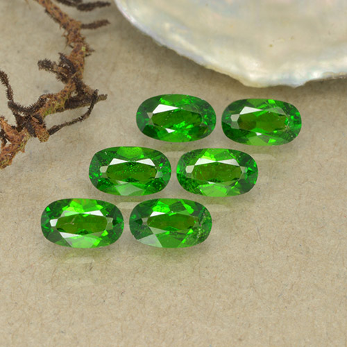 1.63캐럿 천연 미디엄-다크 그린 크롬 디옵사이드 보석, 타원형 컷, 5×2.9 mm, VS-SI