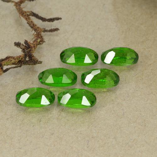 1.67캐럿 천연 미디엄-다크 그린 크롬 디옵사이드 보석, 타원형 컷, 5×3 mm, VS-SI