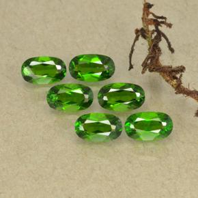 1.50캐럿 천연 미디엄-다크 그린 크롬 디옵사이드 보석, 타원형 컷, 5×3 mm, VS-SI