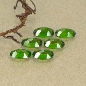 1.50캐럿 천연 미디엄-다크 그린 크롬 디옵사이드 보석, 타원형 컷, 5×3 mm, VS-SI