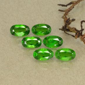 1.54캐럿 천연 미디엄-다크 그린 크롬 디옵사이드 보석, 타원형 컷, 5×3 mm, VS-SI