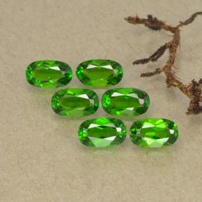 1.57캐럿 천연 미디엄-다크 그린 크롬 디옵사이드 보석, 타원형 컷, 5×3 mm, VS-SI