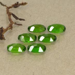 1.57캐럿 천연 미디엄-다크 그린 크롬 디옵사이드 보석, 타원형 컷, 5×3 mm, VS-SI